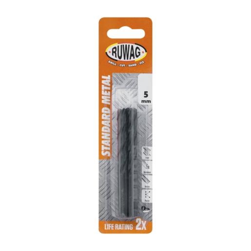 Ruwag Standard Metal Drill Bits 5mm 5 Pack