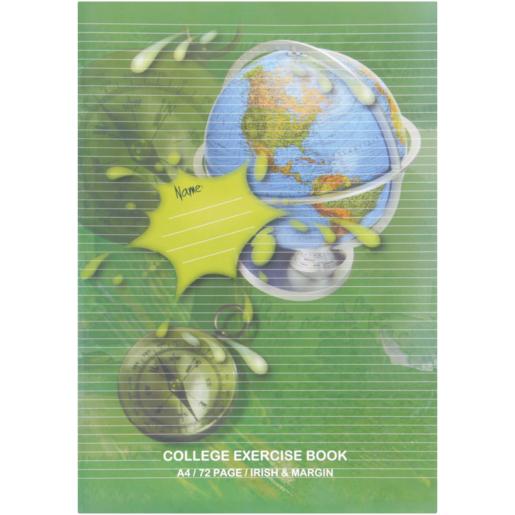 Scholar A4 Irish & Margin Exercise Book 72 Page