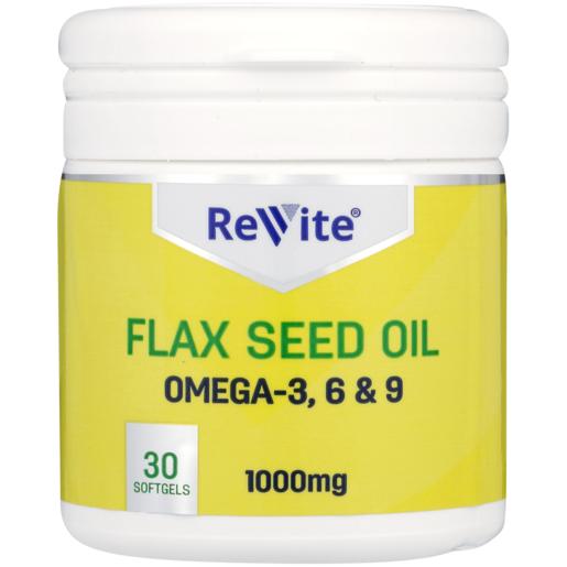 Revite 1000mg Flax Seed Oil Tablets 30 Pack