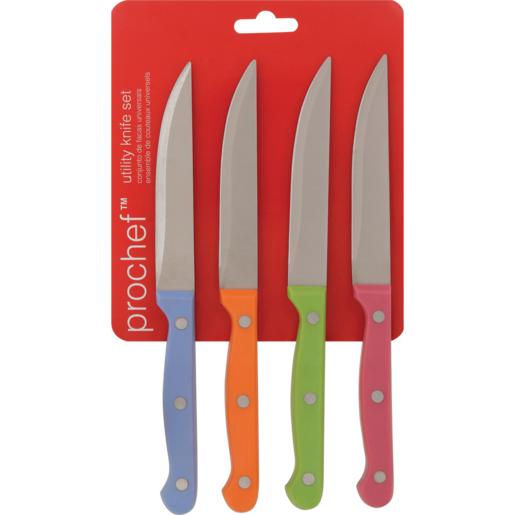 Prochef Colour Utility Knife Set 4 Piece