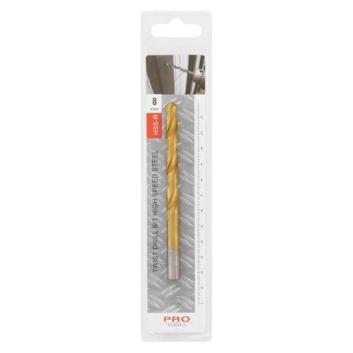 Pro Tools Steel High Speed Twist Drill Bit 8mm