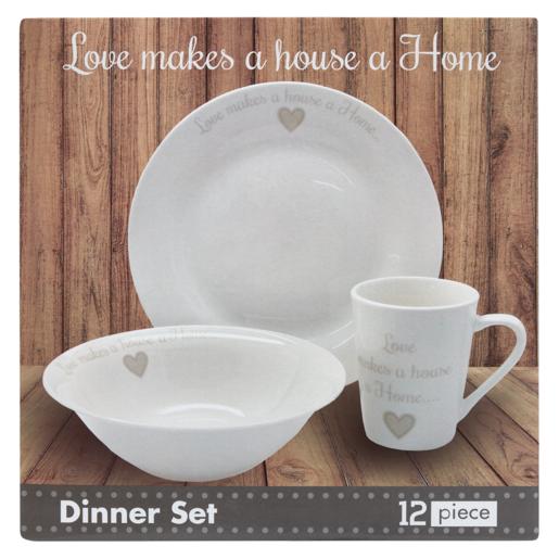 Home Heart Dinner Set 12 Piece