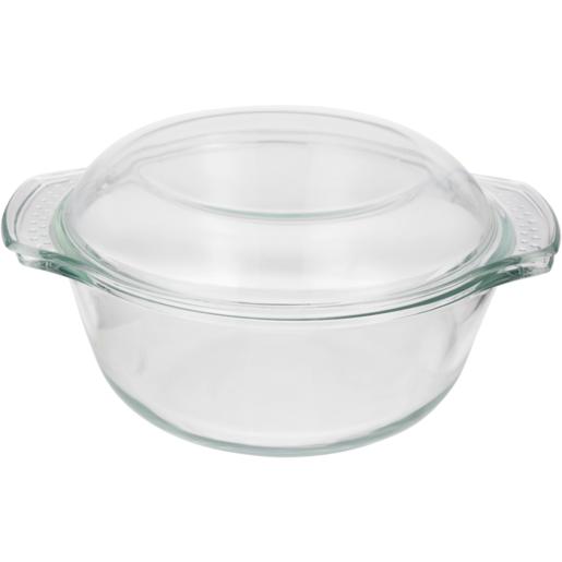 Home Discovery Curve Round Glass Casserole Dish 2.8L