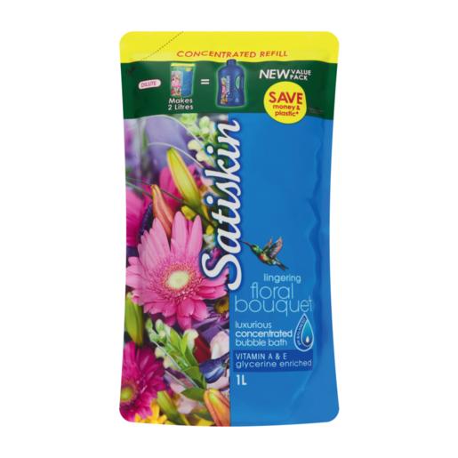 Satiskin Lingering Floral Bouquet Concentrated Bubble Bath Refill 1L