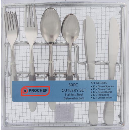 Prochef Stainless Steel Cutlery Set 60 Piece