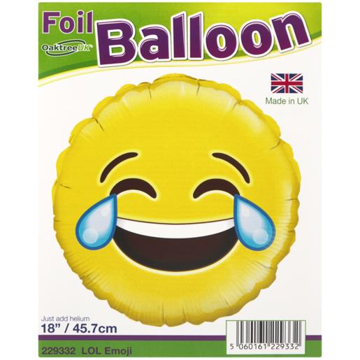 Oaktree Yellow LOL Emoji Foil Balloon 48cm