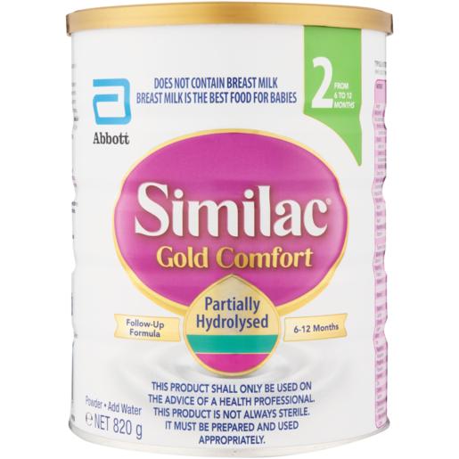 Similac Gold Comfort Stage 2 Follow-On Formula 6-12 Months 820g