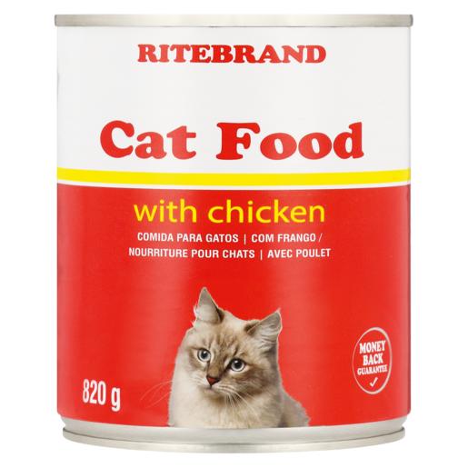 Ritebrand Cat Food With Chicken Can 820g