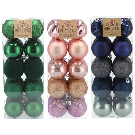 Santa’s Choice Deluxe Christmas Balls 60mm (Assorted Item – Supplied At Random)
