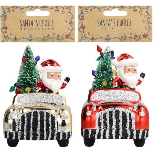Santa’s Choice Santa In A Car Christmas Tree Decor (Assorted Item – Supplied At Random)