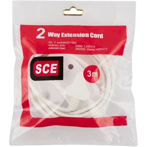 SCE 2-Way Extension Chord 3m