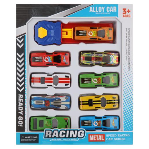Racing Die Cast Car Set With Launcher 10 Pack