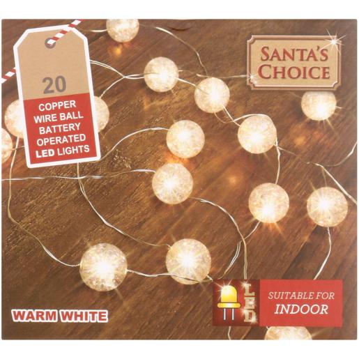 Santa’s Choice 20 LED Copper Ball Lights