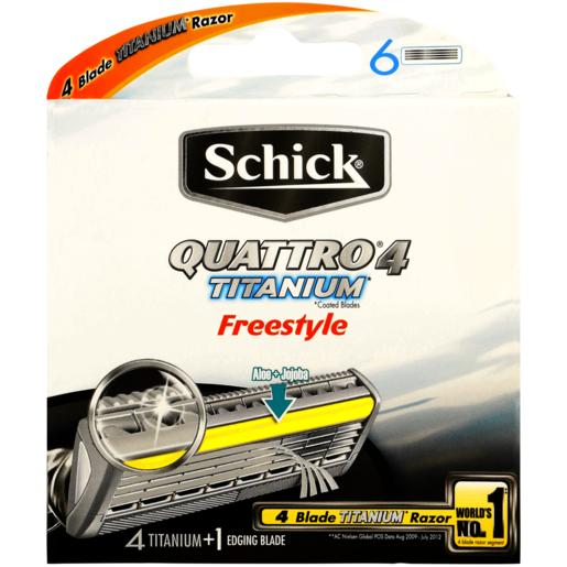 Schick Quattro Titanium Freestyle Blades 6 Pack