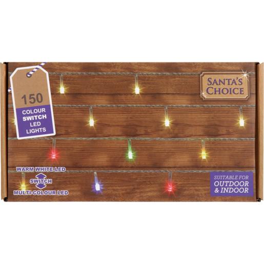 Santa’s Choice Christmas Colour Switch LED Lights 150 Pack