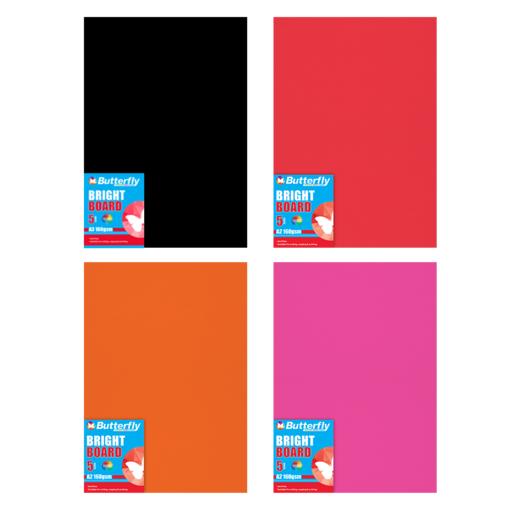 Butterfly A3 Bright Board 5 Pack (Assorted Item – Supplied At Random)