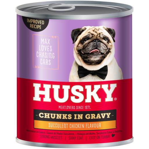 Husky Chunks In Gravy Succulent Chicken Dog Food 775g