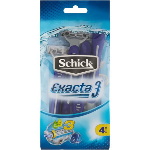Schick Exacta 3 Disposable Razor 4 Pack