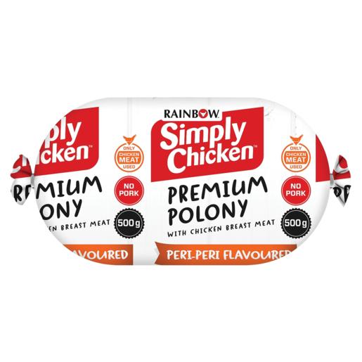 Rainbow Simply Chicken Peri Peri Flavoured Polony 500g