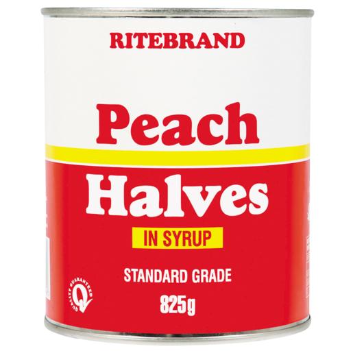 Ritebrand Peach Halves In Syrup Can 825g