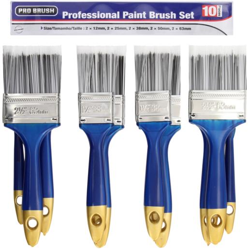 Pro Brush Professional Paint Brush Set 10 Pieces