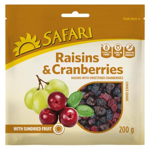 Safari Dried Raisins & Cranberries 200g