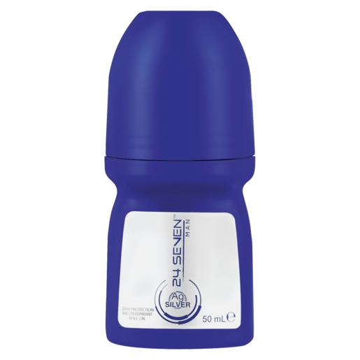 Revlon 24 Seven Silver Mens Anti-Perspirant Deodorant Roll-On 50ml