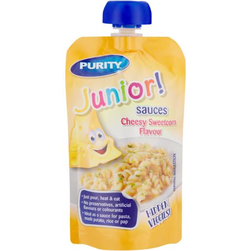 Purity Junior Cheesy Sweetcorn Flavoured Baby Food Sauce 110ml