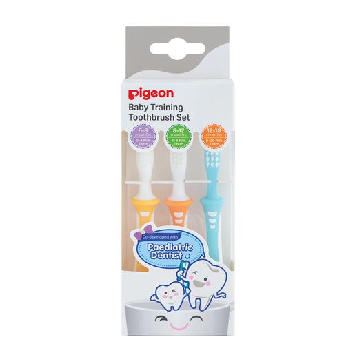 Pigeon Baby Training Toothbrush 6 Months+ 3 Piece