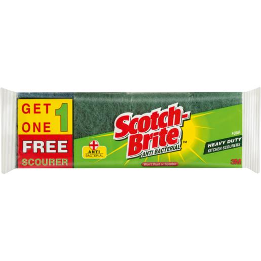 Scotch-Brite Heavy Duty Anti Bacterial Scourers 4 Pack