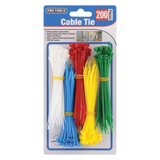 Pro Tools Cable Ties Set 200 Pieces