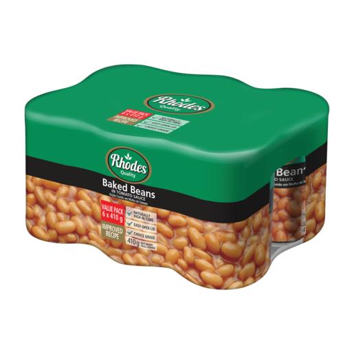 Rhodes Baked Beans In Tomato Sauce 6 x 410g