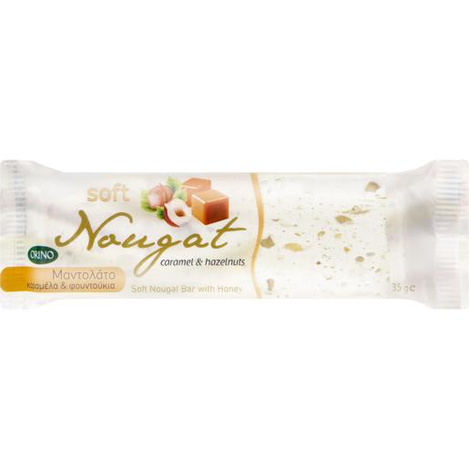 Orino Soft Caramel & Hazelnut Nougat Bar 35g