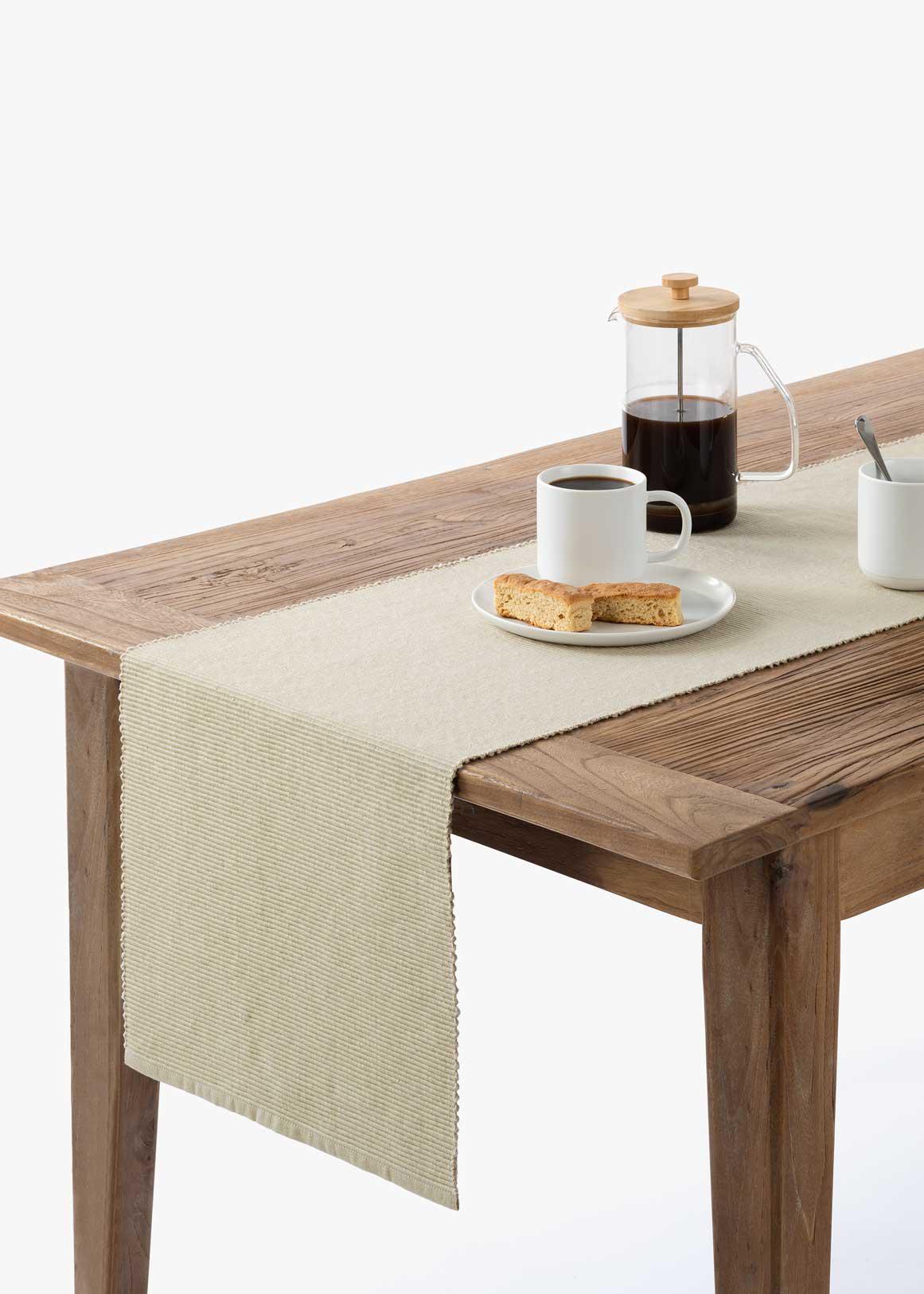 Rib Ottoman Runner 35x200cm  BLACK