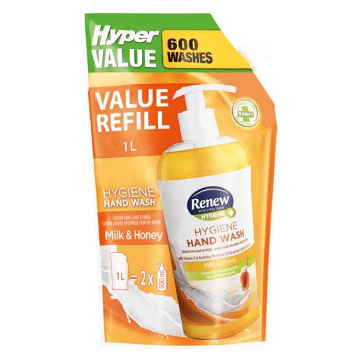 Renew Mik & Honey Liquid Hand Wash Refill Pouch 1L