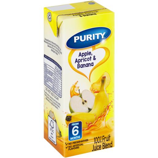 Purity 100% Apple, Apricot & Banana Baby Fruit Juice Blend 200ml
