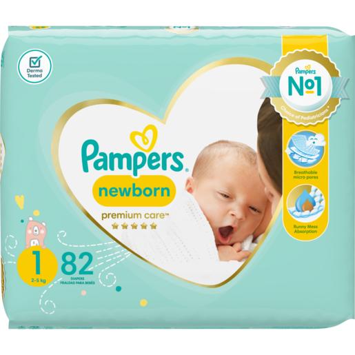 Pampers Premium Care Newborn Size 1 2-5kg Diapers 82 Pack
