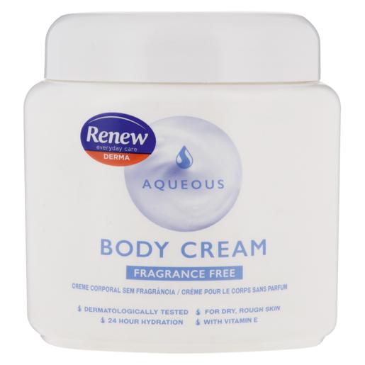 Renew Fragrance Free Aqueous Body Cream 500ml