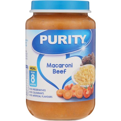 Purity Macaroni Beef Baby Food Jar 200ml