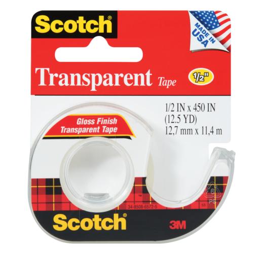 Scotch Transparent Tape With Dispenser 12.7mm x 11.4m