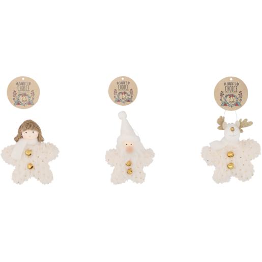 Santa’s Choice Star Shape Figure Christmas Tree Decoration (Assorted Item – Supplied At Random)