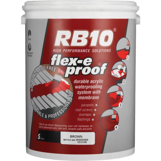 RB10 Flex-E Proof Brown Waterproof Paint 5L