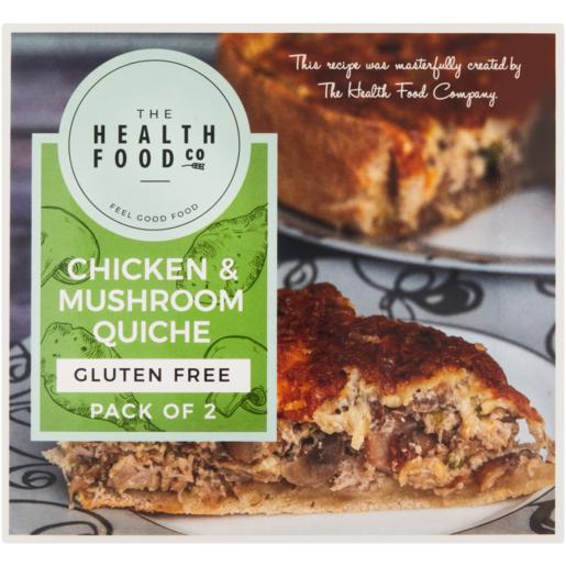 The Health Food Co Frozen Gluten Free Chicken & Mushroom Quiches 2 x 150g