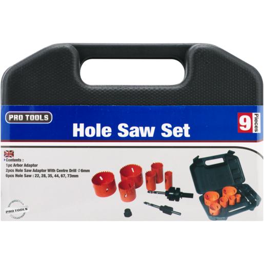 Pro Tools Hole Saw Set 9 Piece