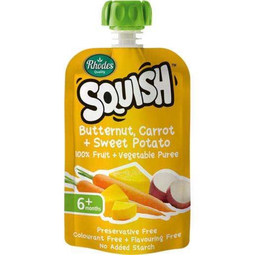 Rhodes Squish Butternut, Carrot + Sweet Potato 6 Month+ Pouch 110ml