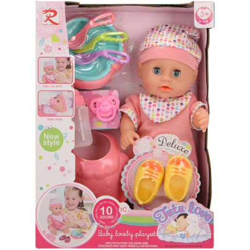 Rong Long Tutu Love Deluxe Speaking Baby Doll Play Set 10 Piece