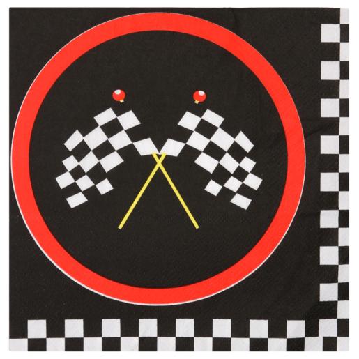 Racing Fun 2 Ply Party Napkins 10 Pack