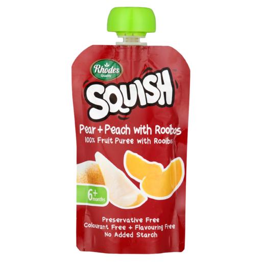 Rhodes Squish Pear & Peach With Rooibos 6 Months+ Pouch 110ml