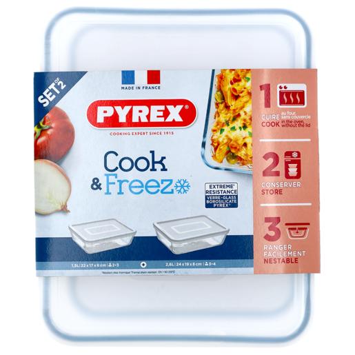 Pyrex Cook & Freeze Glass Storage 2 Piece