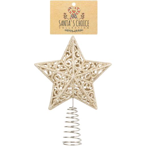 Santa’s Choice Gold Christmas Treetop Star